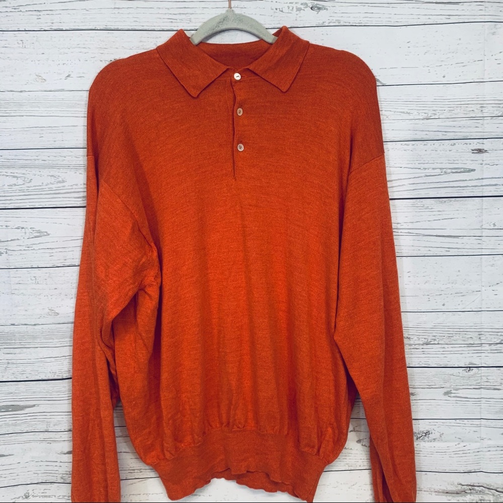 Peter Millar Cashmere Blend 3-Button Sweater Xl - image 1